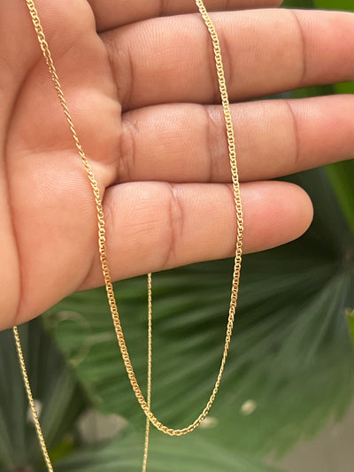Cadena escalera plana 3.70g / 60cm / 1.8mm / Oro Amarillo 18K en Oro 18K