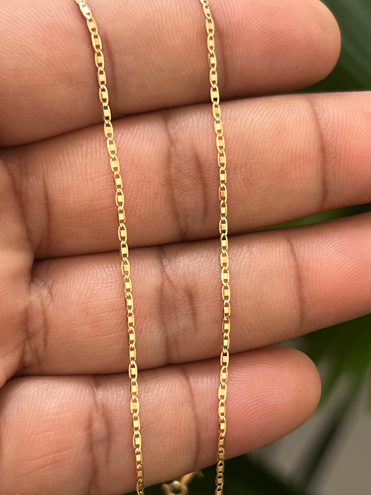 Cadena gardenia 1.73g / 50cm / 2mm / Oro Amarillo 18K