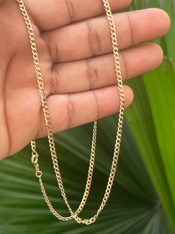 Cadena cubana 5.23 g / 60cm / 4mm / Oro Amarillo 18K en Oro 18k