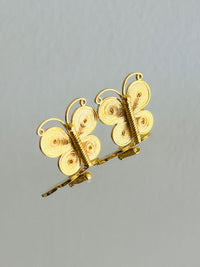 Aretes Mariposa en Enchape en oro 24K — vista 2