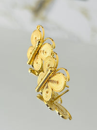 Aretes Mariposa en Enchape en oro 24K — vista 3