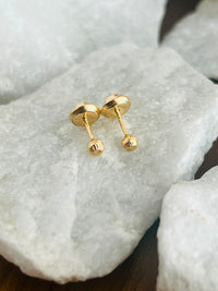 Topo Bola diamantado / 3mm / 0.55g / Oro Amarillo 18K en Oro 18K  — vista 3