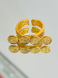 Anillo Filigrana Flor Ajustable en oro 18K — vista 1