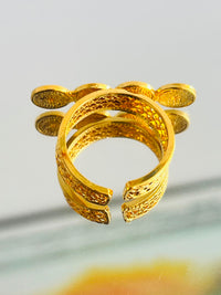 Anillo Filigrana Flor Ajustable en oro 18K — vista 2