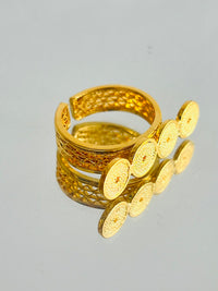 Anillo Filigrana Flor Ajustable en oro 18K — vista 3