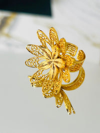 Anillo Flor de Hojas en oro 18K — vista 2