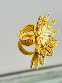 Anillo Flor de Hojas en oro 18K — vista 4