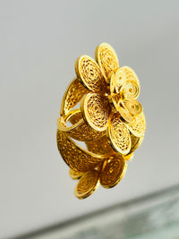 Anillo Flor Redonda en oro 18K — vista 3