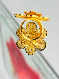 Anillo Flor Redonda en oro 18K — vista 4