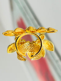 Anillo Filigrana Flor y Hojas en oro 18K — vista 2