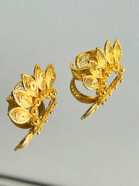 Anillo Filigrana Flor y Hojas en oro 18K — vista 4