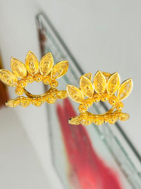 Anillo Filigrana Flor y Hojas en oro 18K — vista 5