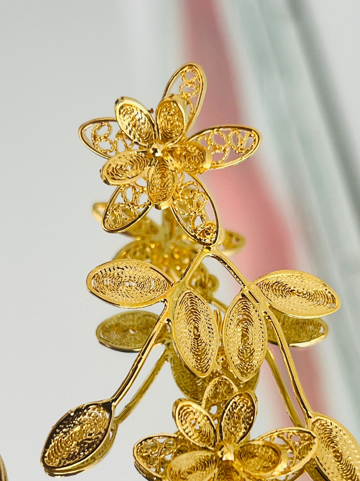 Aretes Rama con Flores