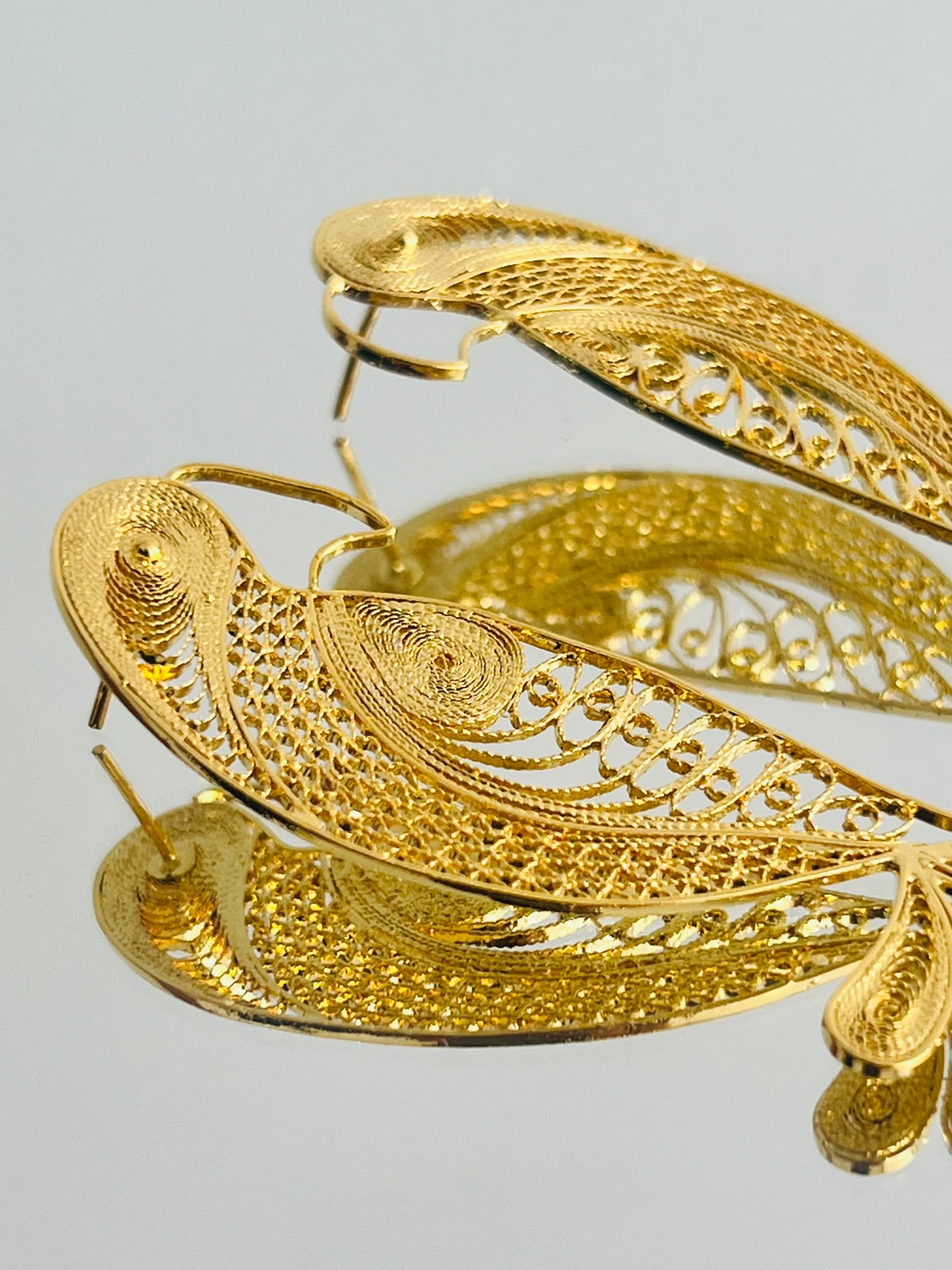 Aretes Ave Cola Abanico