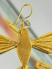 Aretes Colibrí en oro 18K — vista 3