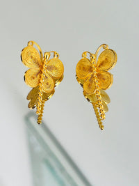 Aretes Libélula en oro 18K — vista 4