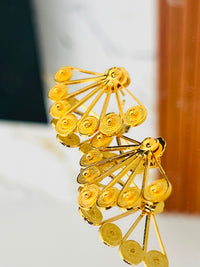 Aretes Abanico en oro 18K — vista 3